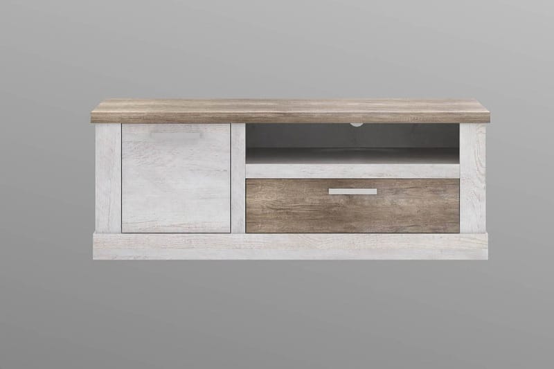 Talebi TV-benk 140 cm - Brun/Hvit - Møbler - TV- & Mediamøbler - TV benk & mediabenk