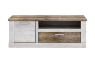 Talebi TV-benk 140 cm - Brun/Hvit - Møbler - TV- & Mediamøbler - TV benk & mediabenk