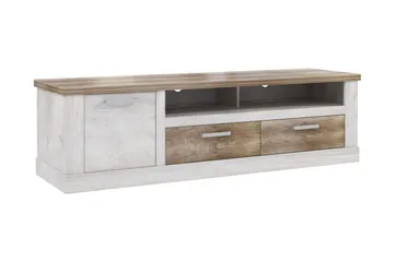 Talebi TV-benk 179 cm - Brun/Hvit - Møbler - TV- & Mediamøbler - TV benk & mediabenk