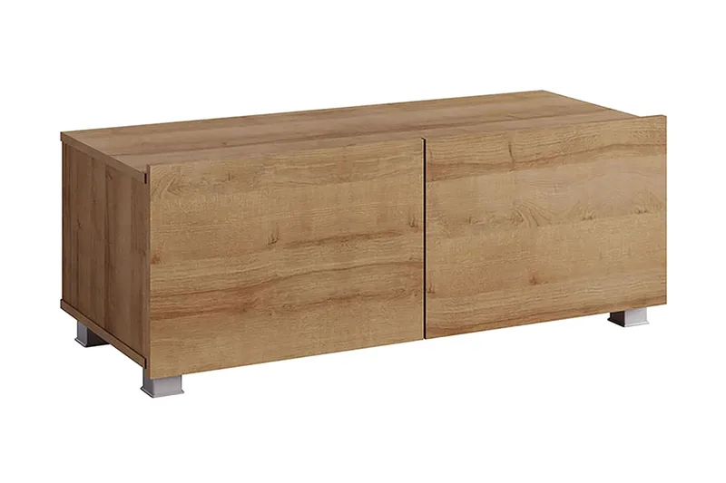 Tessan TV-benk 100 cm Liten, Gyllen Eik