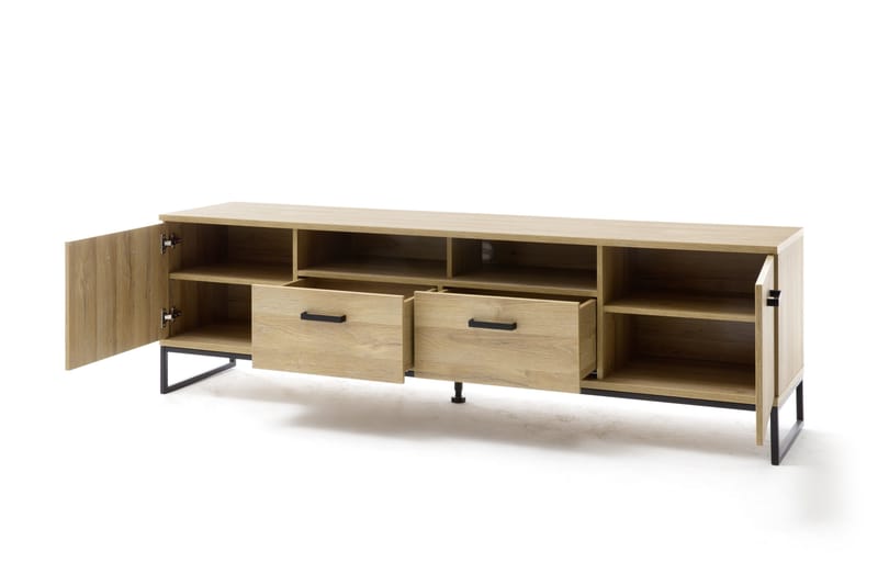 Toledo TV-benk 201 cm - Tre/Natur - Møbler - TV- & Mediamøbler - TV benk & mediabenk
