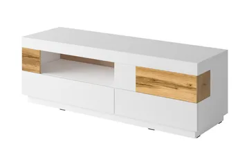 Tomeka TV-benk 160 cm - Hvit/Tre - Møbler - TV- & Mediamøbler - TV benk & mediabenk