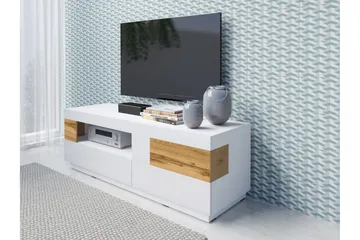 Tomeka TV-benk 160 cm - Hvit/Tre - Møbler - TV- & Mediamøbler - TV benk & mediabenk