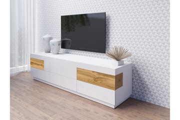 Tomeka TV-benk 206 cm - Hvit/Tre - Møbler - TV- & Mediamøbler - TV benk & mediabenk