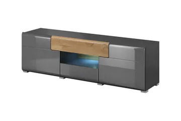 Toreno TV-benk 159 cm - Antrasitt / Natur - Møbler - TV- & Mediamøbler - TV benk & mediabenk