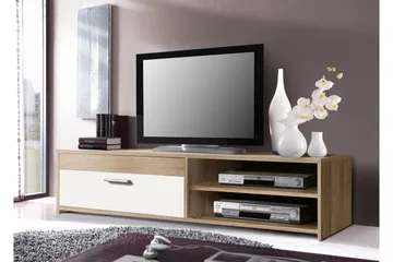 Turino TV-benk 120 cm - Brun/Hvit - Møbler - TV- & Mediamøbler - TV benk & mediabenk