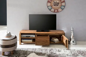 Tv-bänk & mediabänk Wohnling Trä, Natur - Møbler - TV- & Mediamøbler - TV benk & mediabenk