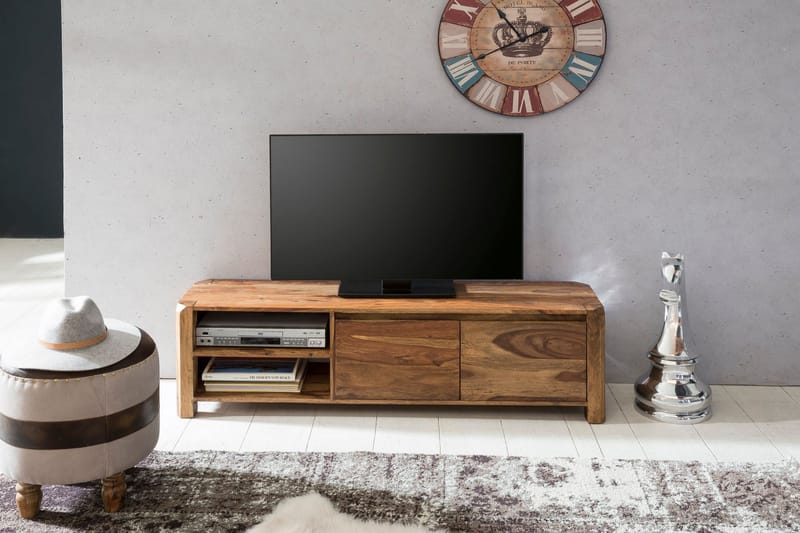 Tv-bänk & mediabänk Wohnling Trä, Natur - Møbler - TV- & Mediamøbler - TV benk & mediabenk