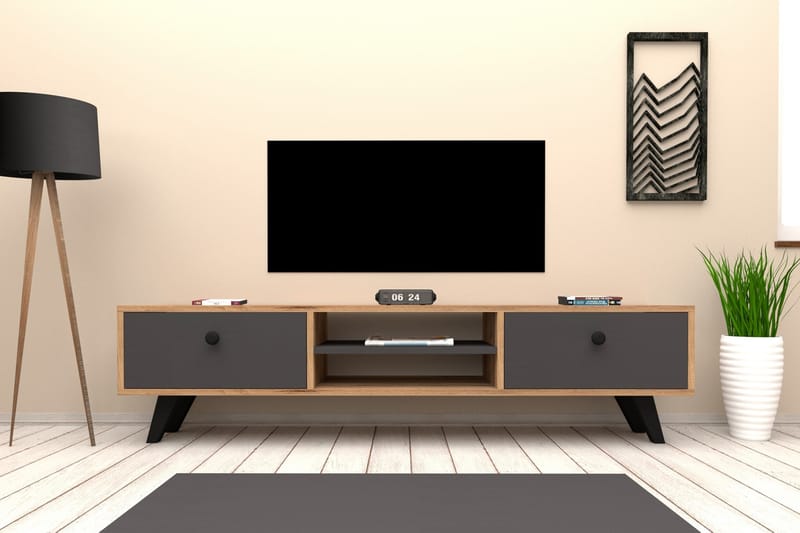 Tv bänk 160 cm EkxAntracit - TV benk & mediabenk