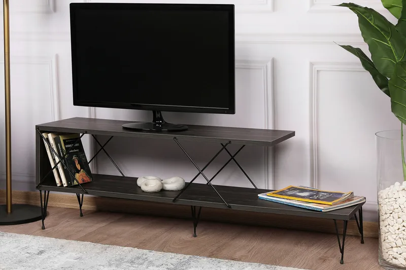 Tv-bänk Mörkbrun - Møbler - TV- & Mediamøbler - TV benk & mediabenk