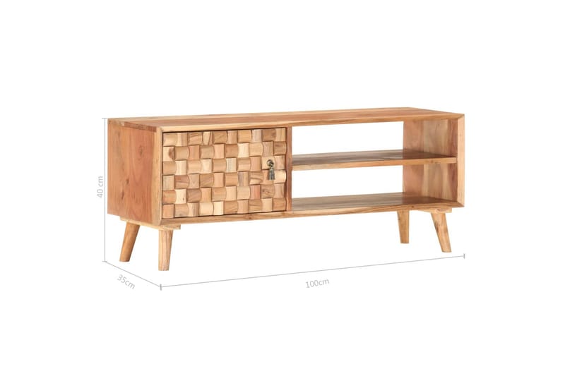 TV-benk 100x35x40 cm heltre akasie -   - TV benk & mediabenk