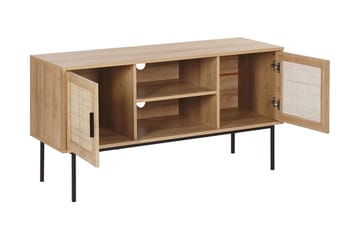 TV-benk 120 cm rotting lysebrun PASCO - Tre/natur - Møbler - TV- & Mediamøbler - TV benk & mediabenk