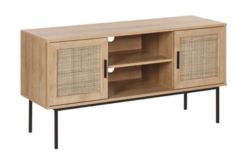 TV-benk 120 cm rotting lysebrun PASCO - Tre/natur - Møbler - TV- & Mediamøbler - TV benk & mediabenk