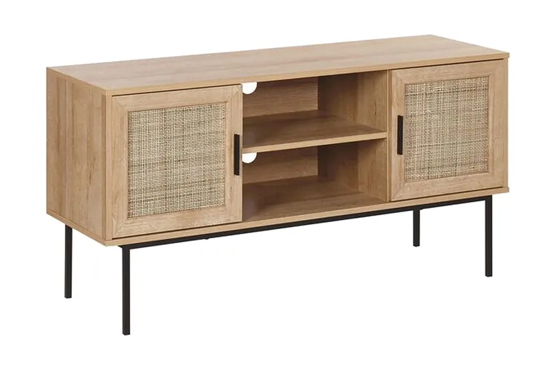 TV-benk 120 cm rotting lysebrun PASCO, Tre/natur