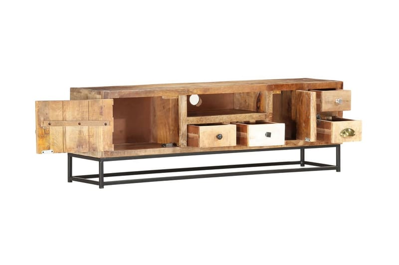 TV-benk 120x30x40 cm gjenvunnet heltre -   - TV benk & mediabenk