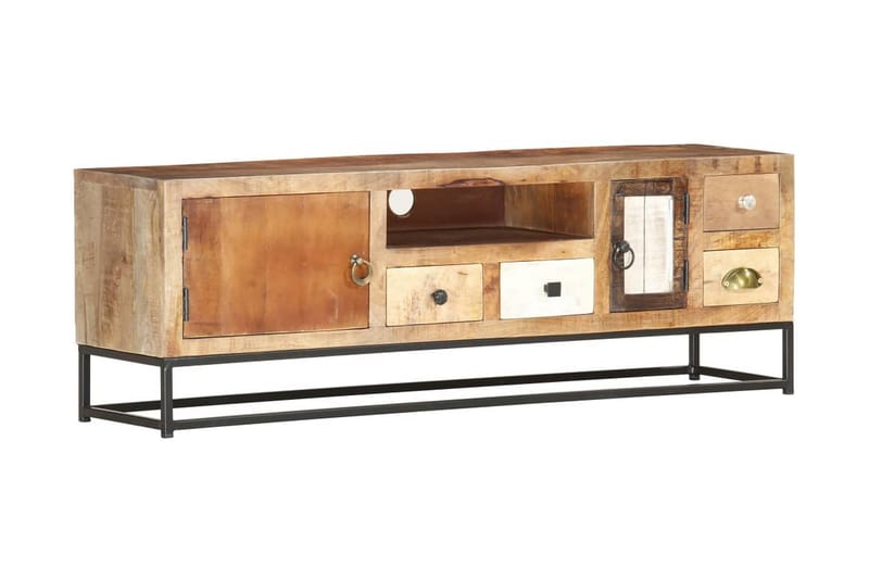 TV-benk 120x30x40 cm gjenvunnet heltre -   - TV benk & mediabenk