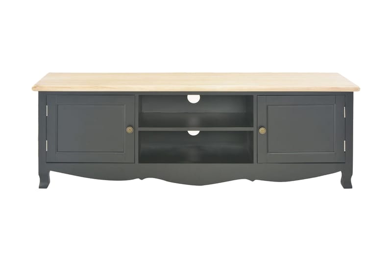 TV-benk 120x30x40 cm tre svart - Svart - TV benk & mediabenk