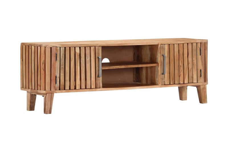 TV-benk 130x30x45 cm heltre akasie - TV benk & mediabenk