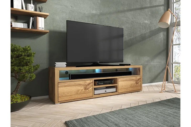 TV-benk 137 cm - Eik - Møbler - TV- & Mediamøbler - TV benk & mediabenk