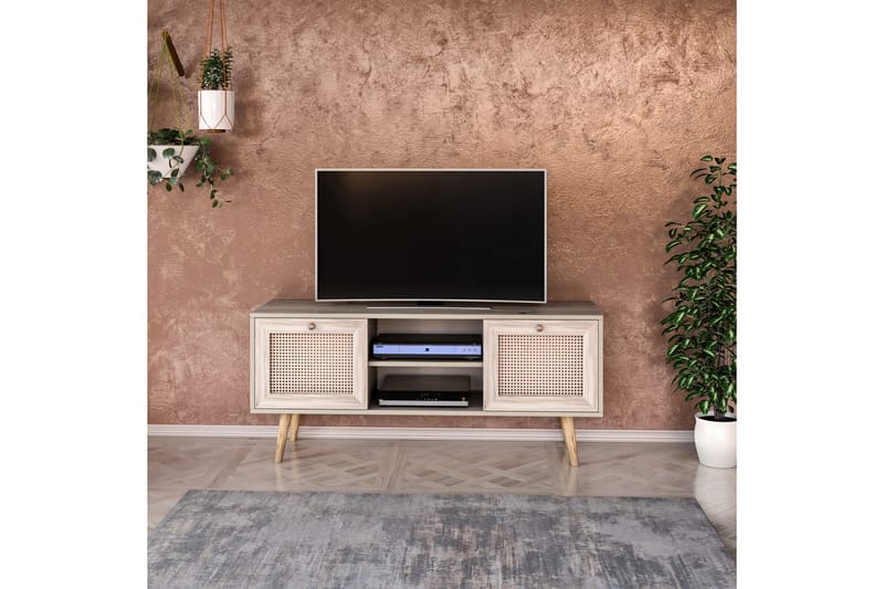 TV-benk 140 cm 2 Skap - Sand/Natur - TV benk & mediabenk