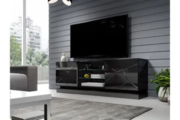 Tv-benk 160 cm - Svart - Møbler - TV- & Mediamøbler - TV benk & mediabenk