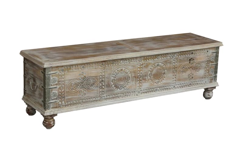 TV-benk Adya 145 cm - Akasie Beige - Møbler - TV- & Mediamøbler - TV benk & mediabenk