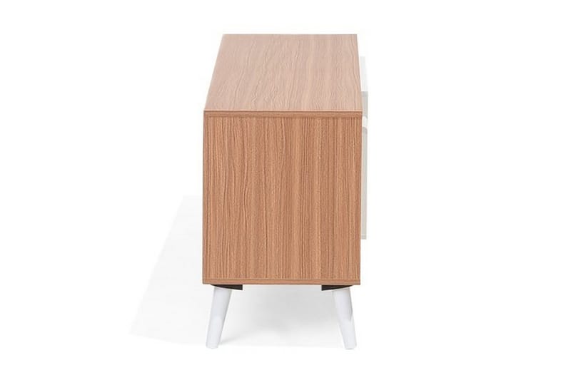 TV-benk Alloa 40x180 cm - Hvit/Brun - Møbler - TV- & Mediamøbler - TV benk & mediabenk