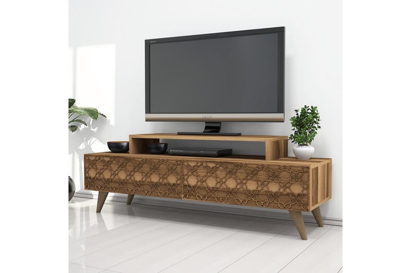 TV-Benk Amtorp 140 cm - Brun - TV benk & mediabenk