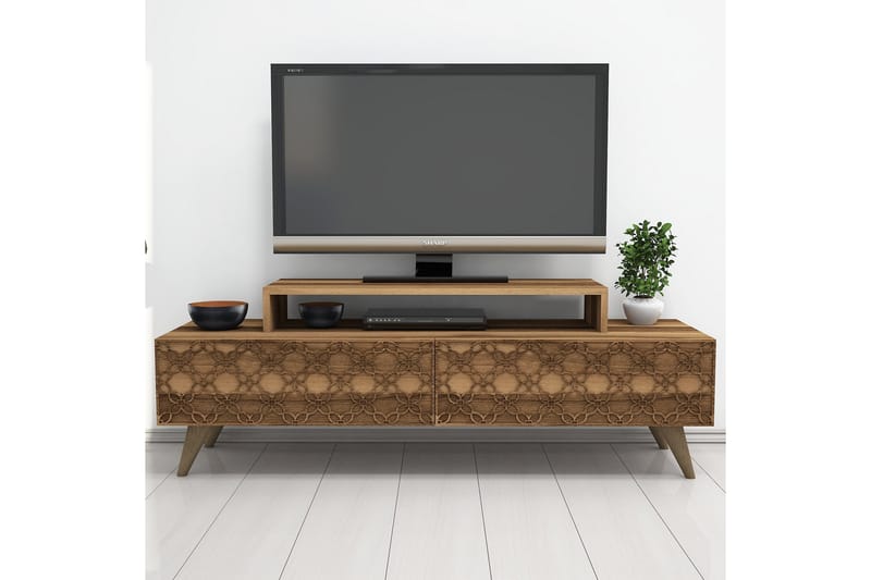 TV-Benk Amtorp 140 cm - Brun - TV benk & mediabenk