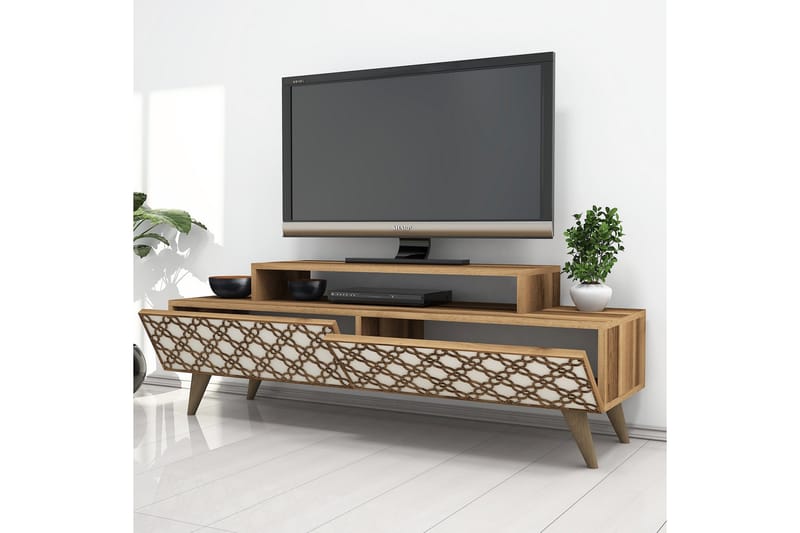 TV-Benk Amtorp 140 cm - Brun - TV benk & mediabenk