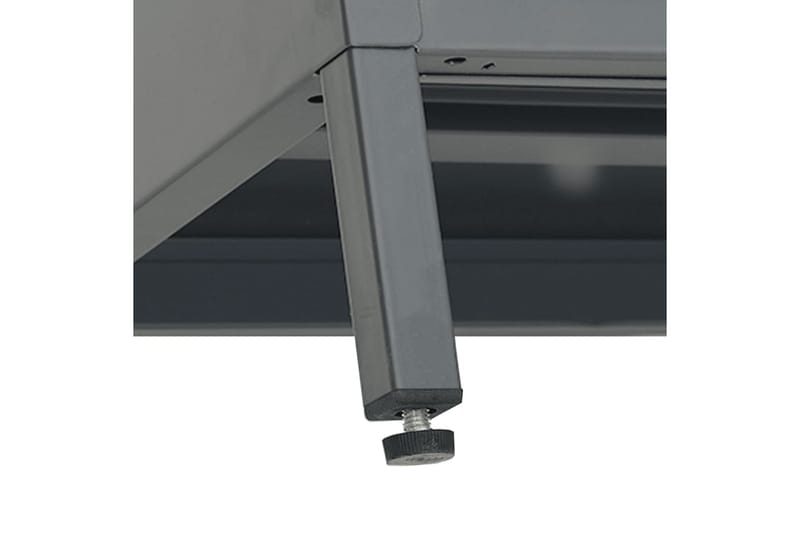 TV-benk antrasitt 105x35x52 cm stål og glass - Antrasittgrå - TV benk & mediabenk