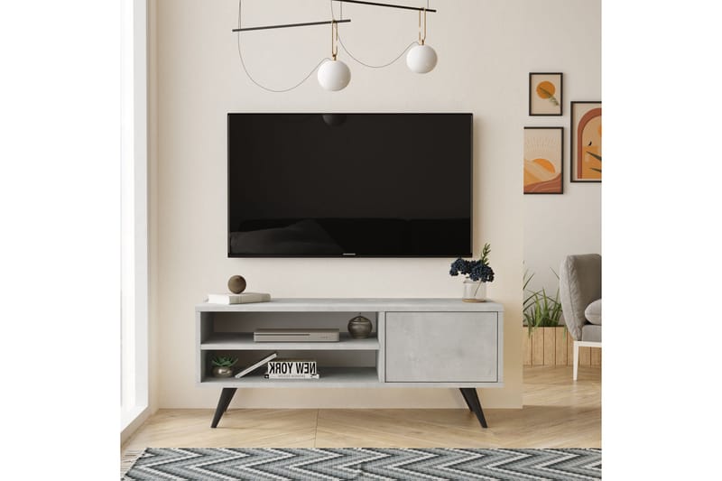 TV-benk Anysa 110 cm - Steingrå - TV benk & mediabenk