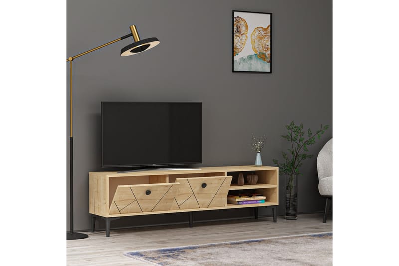 TV-benk Asshai 150 cm - Lys natur - TV benk & mediabenk