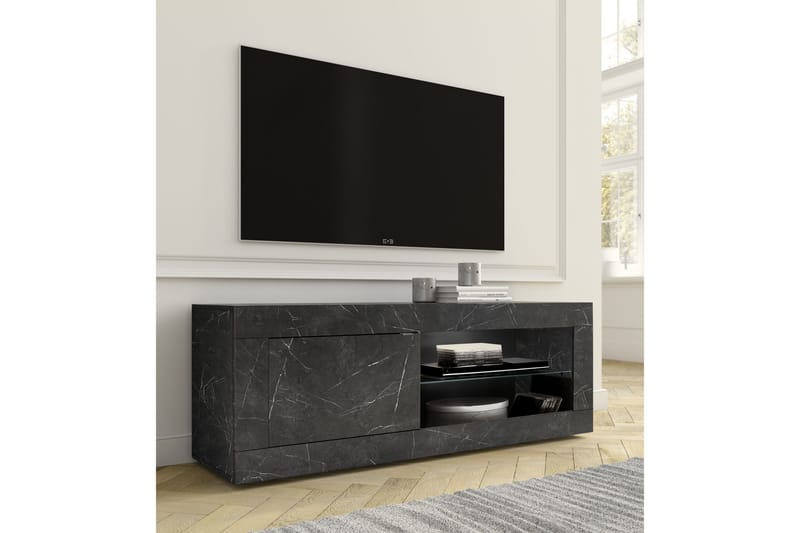 Tv-Benk Astal 140 cm Svart - Lc Spa - TV benk & mediabenk