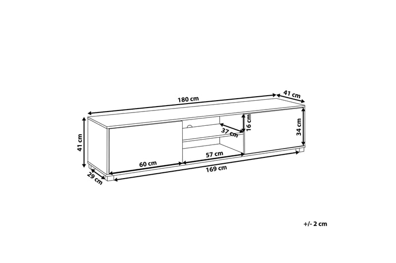 TV-Benk Azsa 180 cm - Tre|Natur - TV benk & mediabenk