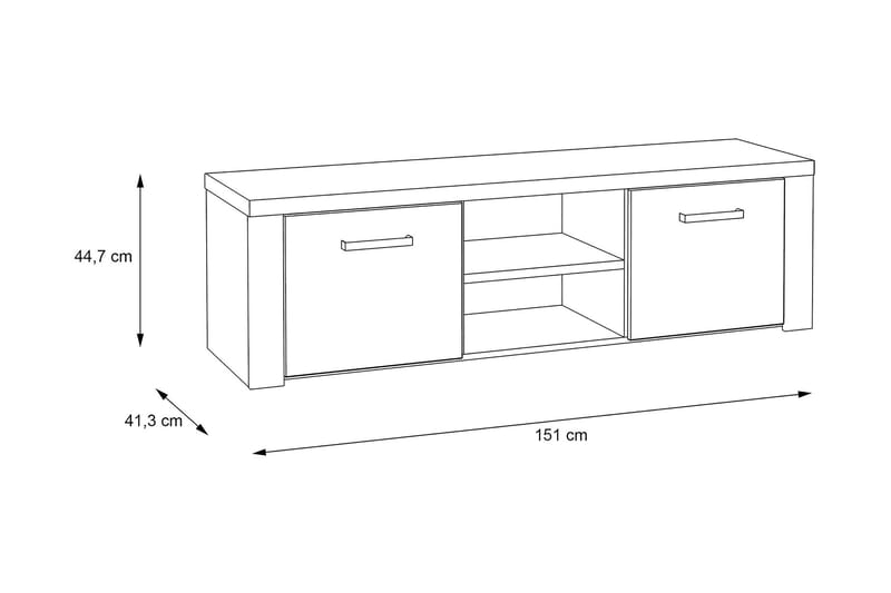 Tv-benk Bankso 151 cm - Brun - Møbler - TV- & Mediamøbler - TV benk & mediabenk