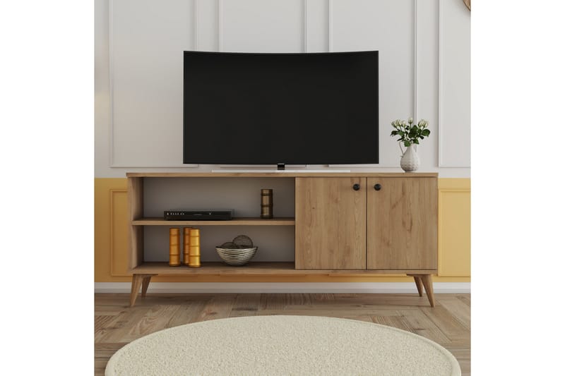 TV-benk Barler 138 cm - Natur - Møbler - TV- & Mediamøbler - TV benk & mediabenk