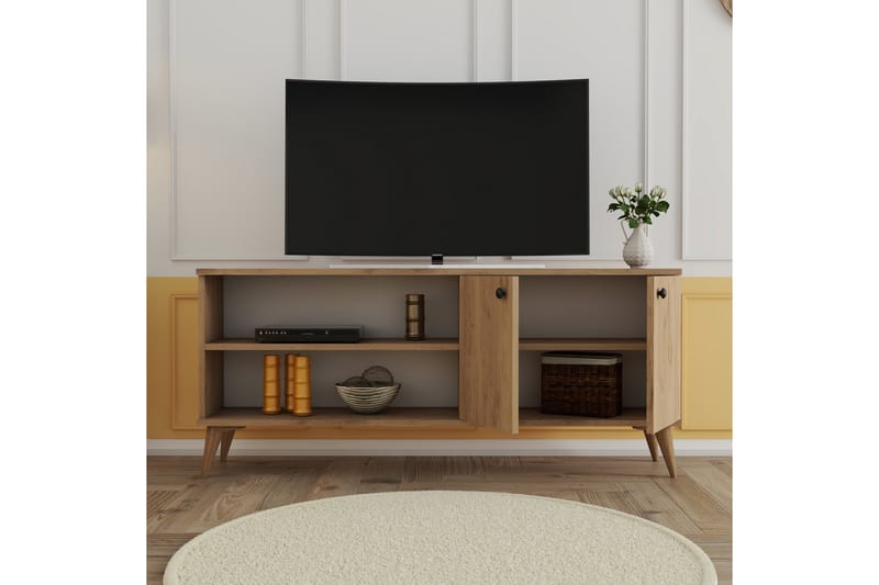 TV-benk Barler 138 cm - Natur - Møbler - TV- & Mediamøbler - TV benk & mediabenk