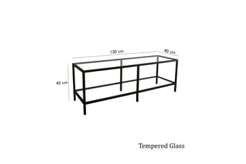 TV-benk Basico 130 cm - Svart - Møbler - TV- & Mediamøbler - TV benk & mediabenk