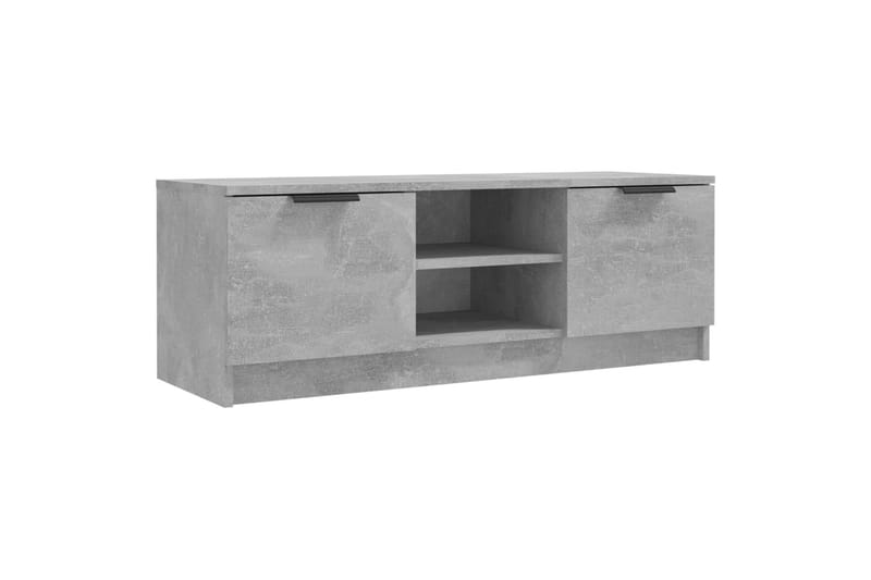 TV-benk betonggrå 102x35x36,5 cm konstruert tre - Grå - TV benk & mediabenk