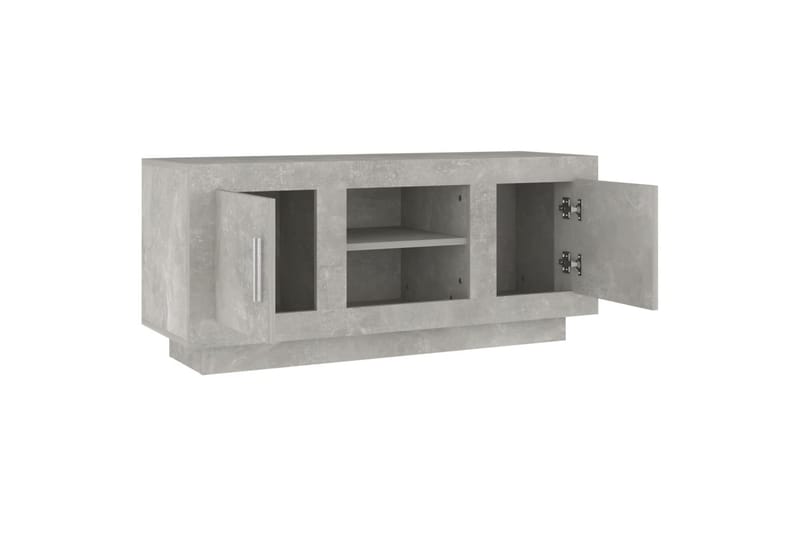 TV-benk betonggrå 102x35x45 cm konstruert tre - Grå - TV benk & mediabenk