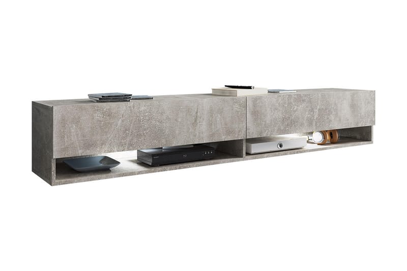 TV-benk Bulvine 180x32x30 cm - Beige/Grå - Møbler - TV- & Mediamøbler - TV benk & mediabenk