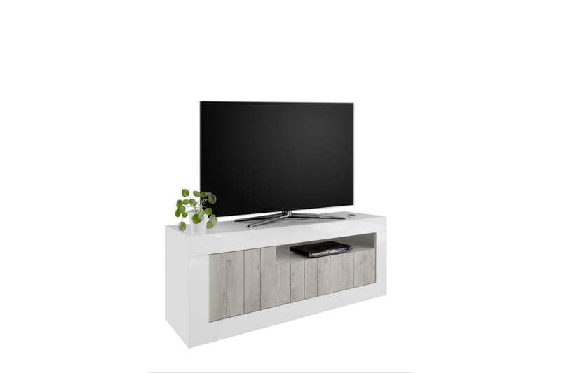 TV-benk Calpino 138 cm - Hvit|Beige - TV benk & mediabenk