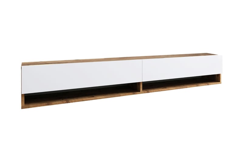 TV-benk Calrin 180 cm 2 Hyller - Hvit / Natur - TV benk & mediabenk
