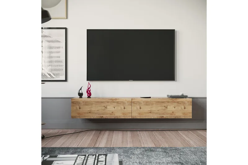 TV-benk Calrin 180 cm - Natur - Møbler - TV- & Mediamøbler - TV benk & mediabenk