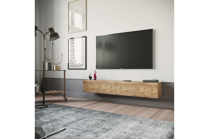 TV-benk Calrin 180 cm - Natur - Møbler - TV- & Mediamøbler - TV benk & mediabenk
