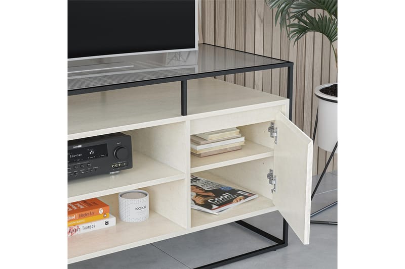 Tv-benk Camley 136,6x49,8 cm Hvit - Dorel Home - TV benk & mediabenk