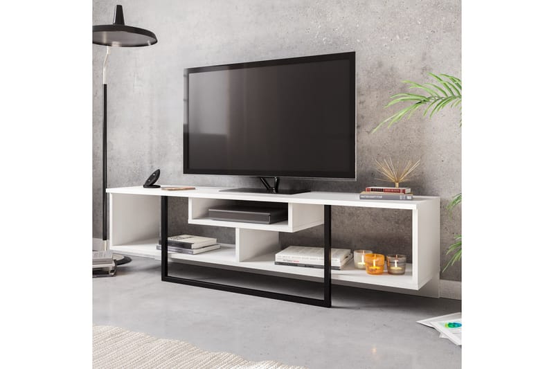 TV-Benk Chintala 149 cm - Hvit|Svart - Møbler - TV- & Mediamøbler - TV benk & mediabenk