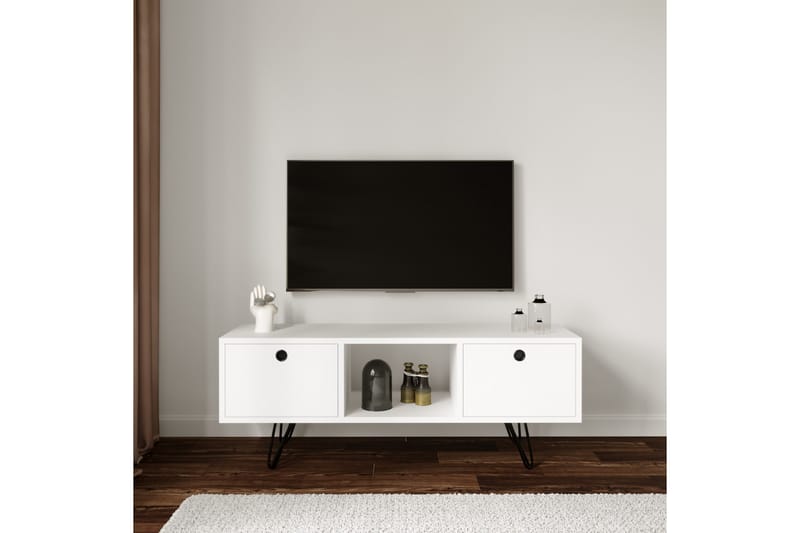 TV-benk Ciera 120 cm - Hvit - TV benk & mediabenk