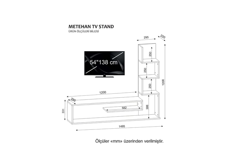 TV-benk Clora 149 cm Labyrint - TV benk & mediabenk